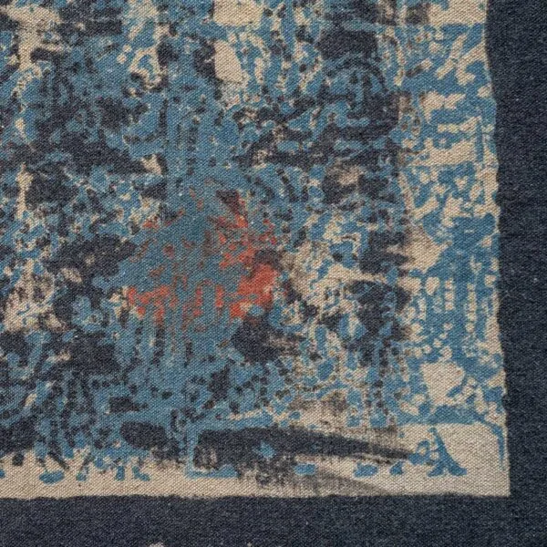 Amita Blue Ajrakh Handpainted Cotton Textile Art