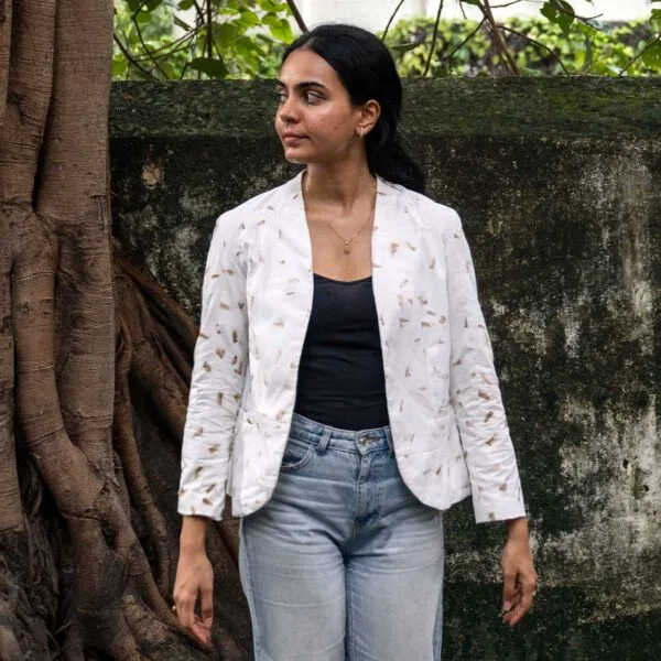 Nuno Ivory Eco Printed Handspun Cotton Jacket